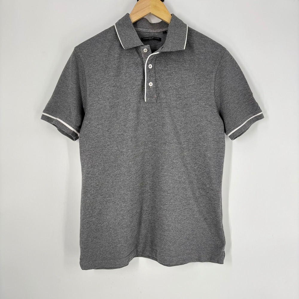 Alessandro Dell'Acqua Napoli‎ Mens Grey Cotton Pique Polo Shirt Large L